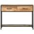 Mesa consola madera maciza de mango y hierro 100x35x76