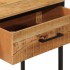 Mesa consola madera maciza de mango y hierro 100x35x76
