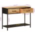 Mesa consola madera maciza de mango y hierro 100x35x76
