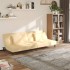 Sofá cama de 2 plazas con dos almohadas terciopelo color