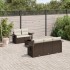 Set sofás de jardín 6 piezas y cojines ratán sintético