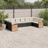 Set de sofás de jardín 10 pzas cojines ratán sintético