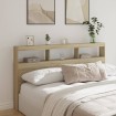 Cabecero de cama con LED roble Sonoma 180x17x102 cm
