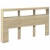 Cabecero de cama con LED roble Sonoma 180x17x102