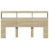 Cabecero de cama con LED roble Sonoma 180x17x102