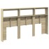 Cabecero de cama con LED roble Sonoma 180x17x102