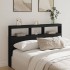 Cabecero de cama con LED negro 160x17x102