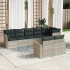 Set de sofás de jardín 8 pzas y cojines ratán sintético