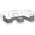 Set de muebles de jardín 9 pzas y cojines ratán sintético