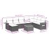 Set de muebles de jardín 9 pzas y cojines ratán sintético