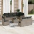 Set de muebles de jardín 9 pzas y cojines ratán sintético
