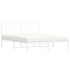 Estructura cama sin colchón con cabecero metal blanco
