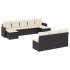 Set de sofás de jardín 10 pzas cojines ratán sintético