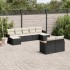 Set de sofás de jardín 8 piezas y cojines ratán sintético