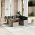 Set de muebles de jardín 6 pzas y cojines ratán sintético