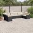 Set de sofás de jardín 10 pzas cojines ratán sintético