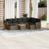 Set de sofás de jardín 10 pzas con cojines ratán sintético