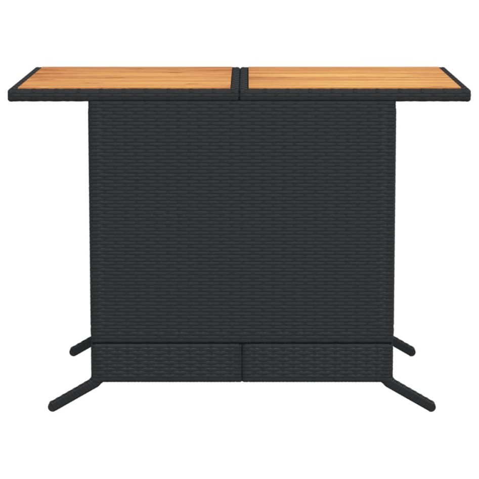 Mesita y sillas con cojines 3 piezas ratán sintético