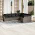 Set de muebles de jardín 9 pzas y cojines ratán sintético