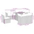 Set de muebles de jardín 9 pzas y cojines ratán sintético