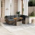 Set de sofás de jardín 8 pzas y cojines ratán sintético