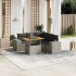 Set de muebles de jardín 6 pzas y cojines ratán sintético
