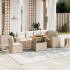 Set sofás de jardín 7 piezas y cojines ratán sintético