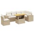 Set sofás de jardín 7 piezas y cojines ratán sintético