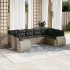 Set de muebles de jardín 9 pzas y cojines ratán sintético