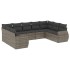 Set de muebles de jardín 9 pzas y cojines ratán sintético