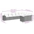 Set de muebles de jardín 9 pzas y cojines ratán sintético