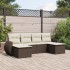 Set sofás de jardín 6 piezas y cojines ratán sintético