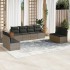 Set de sofás de jardín 8 pzas y cojines ratán sintético