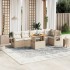 Set sofás de jardín 7 piezas y cojines ratán sintético