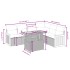 Set de comedor de jardín 7 pzas y cojines ratán sintético
