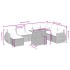 Set de muebles de jardín 9 pzas y cojines ratán sintético