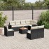 Set de sofás de jardín 8 piezas y cojines ratán sintético