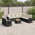 Set de sofás de jardín 10 pzas cojines ratán sintético