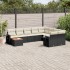 Set de sofás de jardín 10 pzas cojines ratán sintético