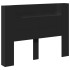 Cabecero de cama con luz LED negro 140x16,5x103,5