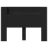 Cabecero de cama con luz LED negro 140x16,5x103,5