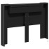 Cabecero de cama con luz LED negro 140x16,5x103,5