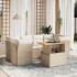 Set sofás de jardín 7 piezas y cojines ratán sintético