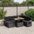 Set de sofás de jardín 8 piezas y cojines ratán sintético