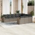 Set de sofás de jardín 10 pzas con cojines ratán sintético
