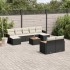 Set de sofás de jardín 10 pzas cojines ratán sintético