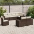 Set sofás de jardín 8 piezas y cojines ratán sintético