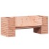 Banco con jardineras madera maciza Douglas 167,5x60x65