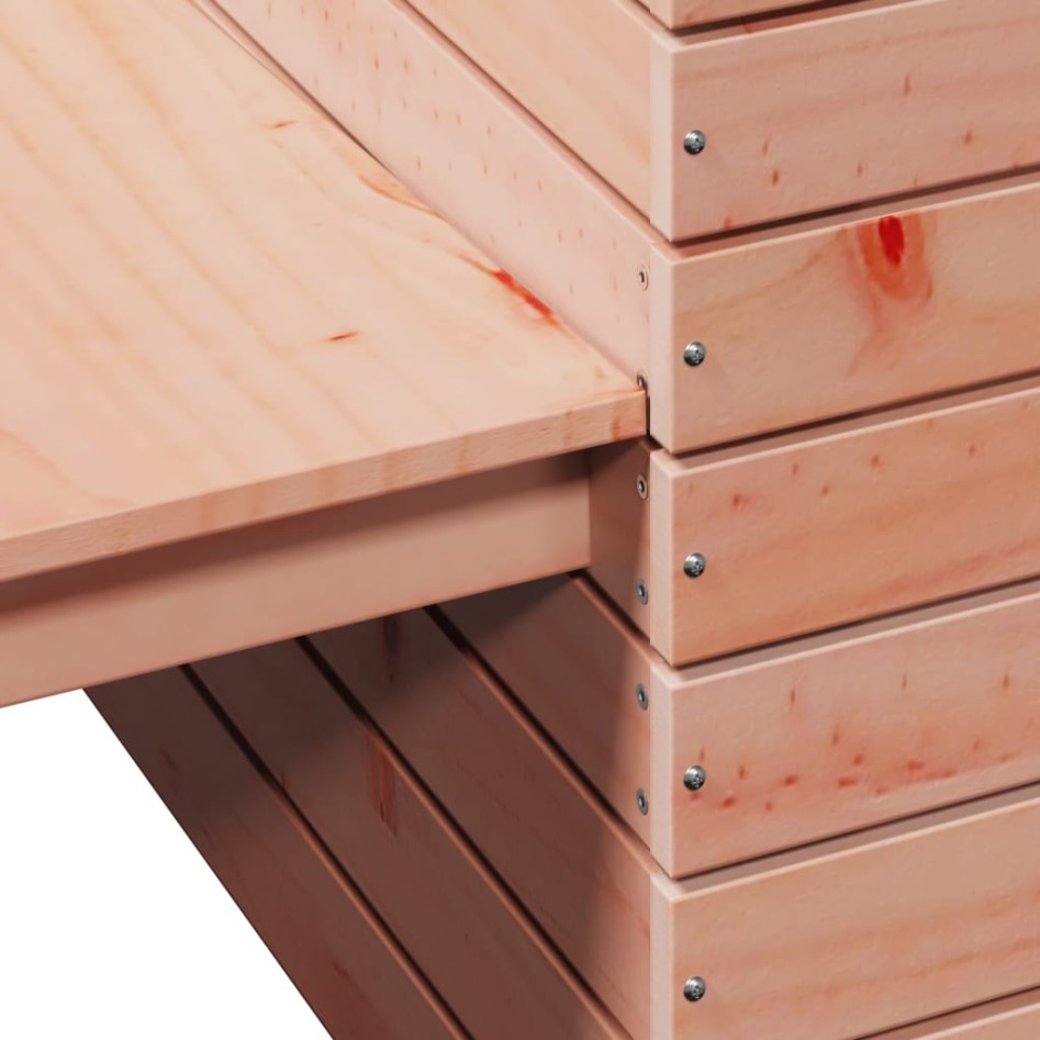 Banco con jardineras madera maciza Douglas 167,5x60x65