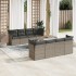 Set de muebles de jardín 9 pzas y cojines ratán sintético